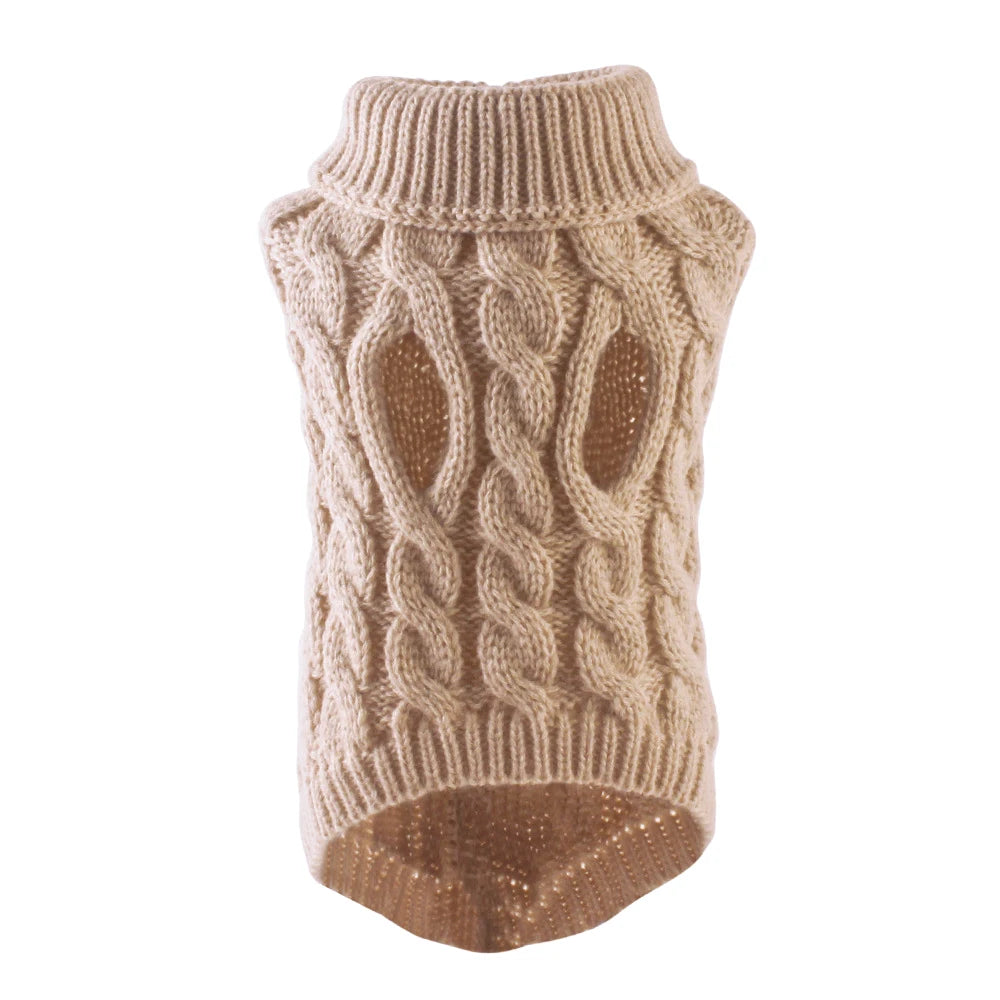 Cozy Winter Turtleneck Sweater for Small & Medium Dogs and Cats - Soft, Warm Vest for Chihuahuas, Yorkies.