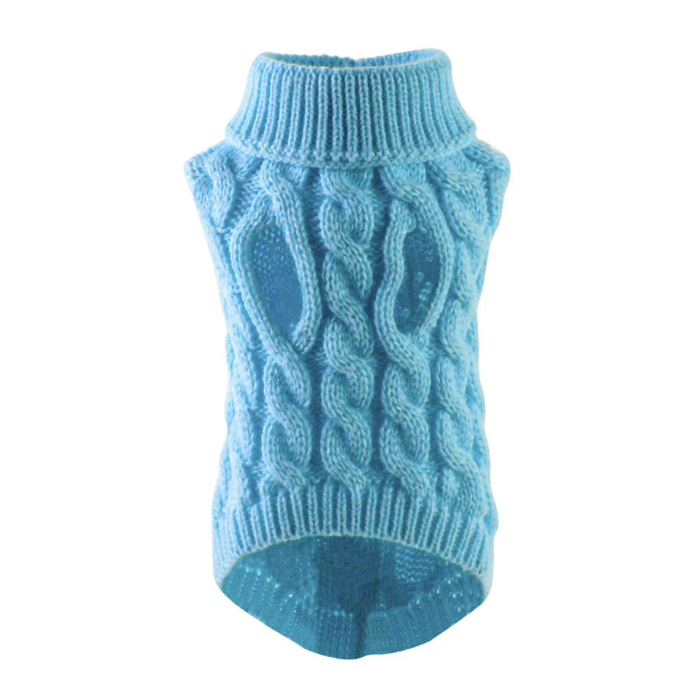 Cozy Winter Turtleneck Sweater for Small & Medium Dogs and Cats - Soft, Warm Vest for Chihuahuas, Yorkies.