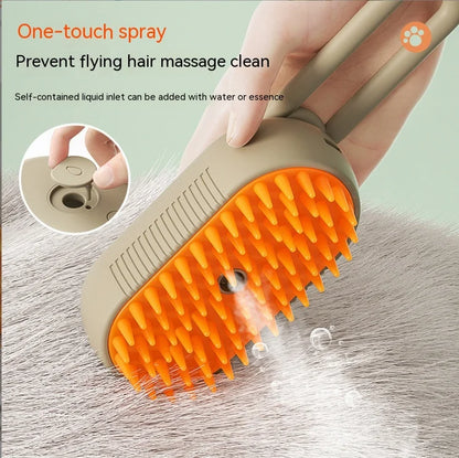 New Electric Pet Spray Comb for Cats and Dogs Hair Removal One Key Spray Anti-Flying Massage Clean Brush