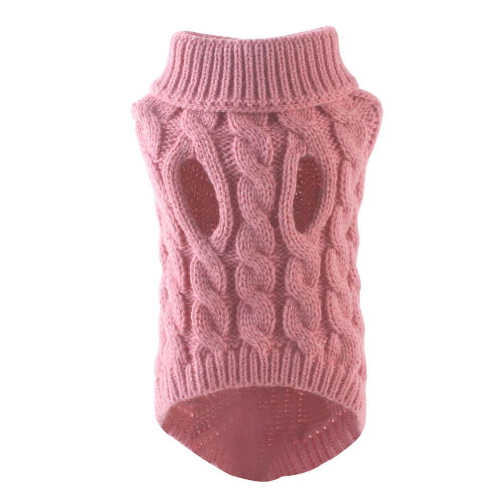 Cozy Winter Turtleneck Sweater for Small & Medium Dogs and Cats - Soft, Warm Vest for Chihuahuas, Yorkies.