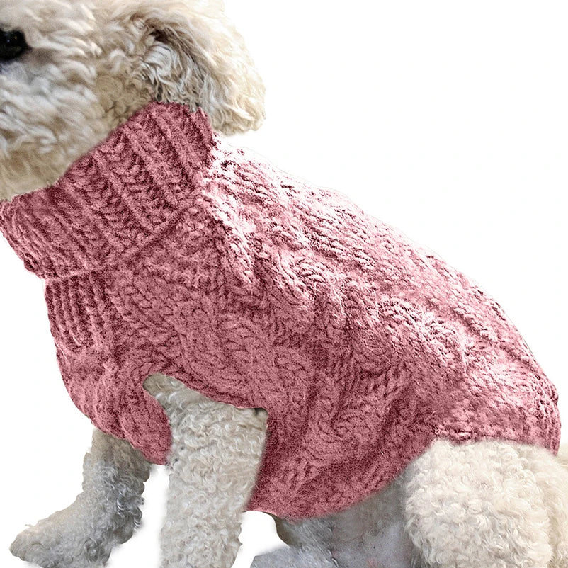 Cozy Winter Turtleneck Sweater for Small & Medium Dogs and Cats - Soft, Warm Vest for Chihuahuas, Yorkies.